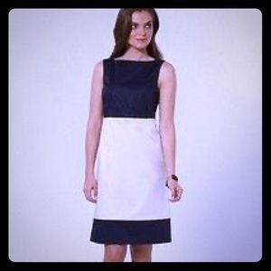 💐 Brooks Brothers tan and navy dress